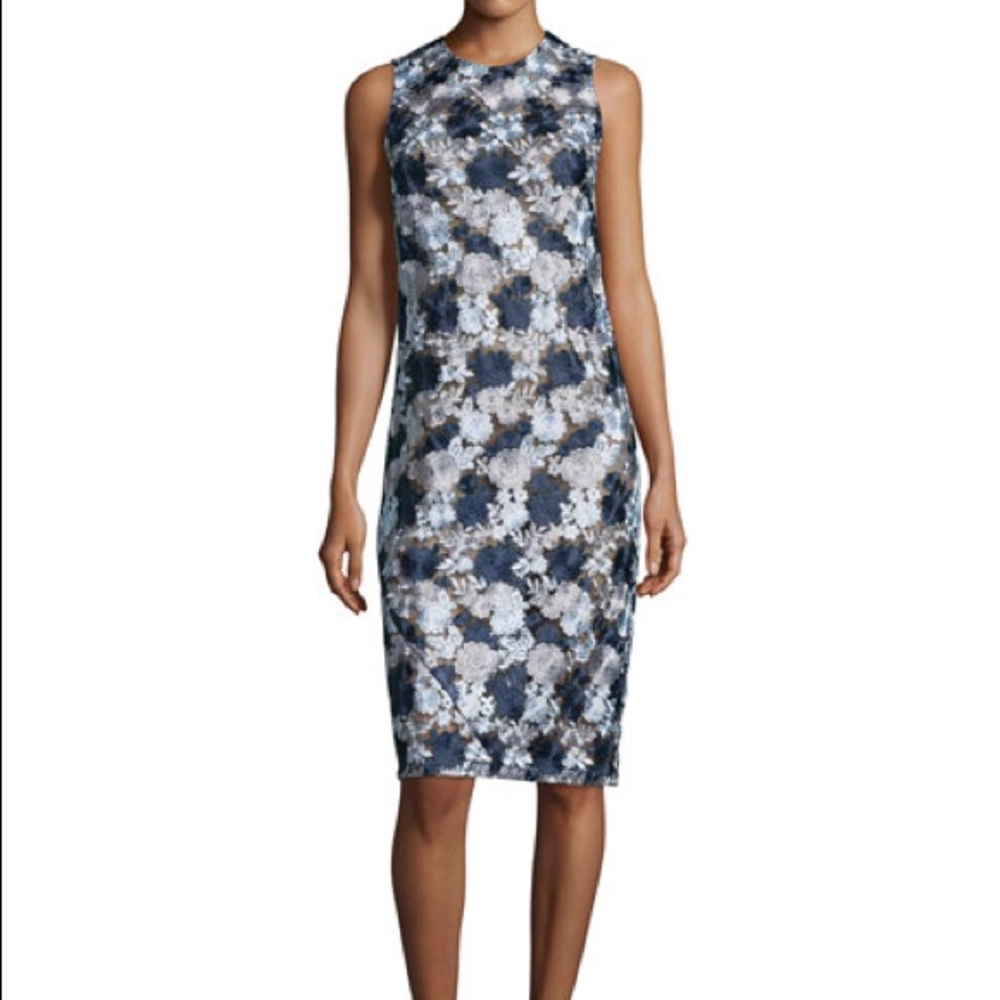 DKNY Blue Lace Shift Dress